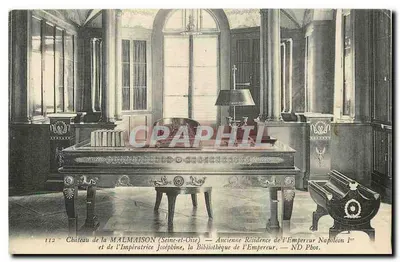 Castelo de MALMAISON (Seine-et-Oise) — Antiga Residência do Imperador Napoleão I e da Imperatriz Joséphine, a Biblioteca do Imperador — ND Pbor.