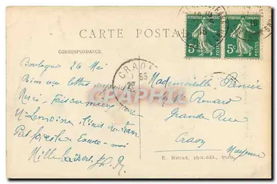 Boulogne-sur-Seine — A Igreja — E. M. n°717 — Verso