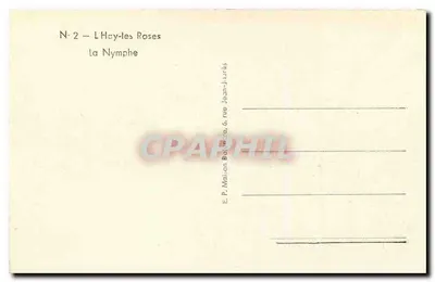 L'Hay-les-Roses — a Nymphé — editor P. Maison Balincé, 4 rue Jean-Jurès — Verso