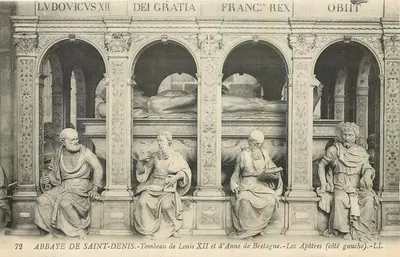 Abadia de Saint-Denis — Túmulo de Luís XII e de Ana da Bretanha — Os Apóstolos (lado esquerdo) — LL