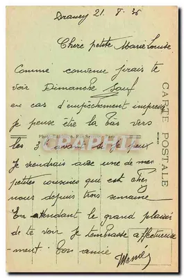 Drancy — Tumba de la Baronesa de la Doucette — Edición fotográfica, 6, Rue Serpente, París — Reverso