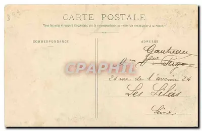 Igreja e cemitério de Saint-Des-anges — A. Moquet, editor, Le Rainey — n°66 — Verso