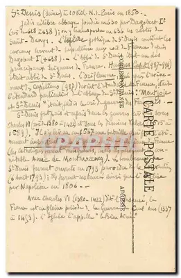Abbaye Saint-Denis — Portale fasady głównej — LL. — Poniżej historia. — Rewers