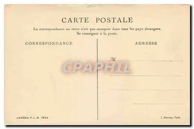 Saint-Père-sous-Vézelay — Klasztor gotycki — Agenda P.L.M. 1924 — Rewers