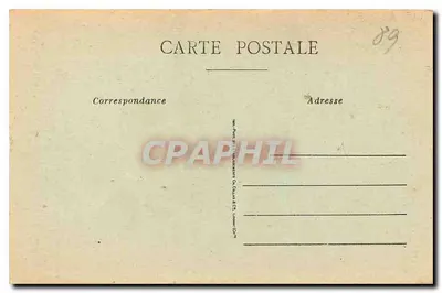 Sens — Binnenkant van de Kathedraal — Poulain-Rocher, uitgever, Sens — Achterkant