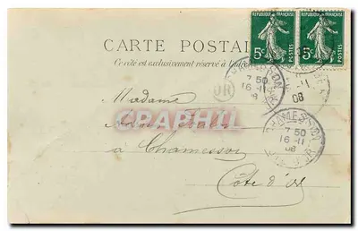 Tarjeta postal antigua Sens Retablo del Monumento erigido por el Arzobispo Tristan de Sallazar — Reverso