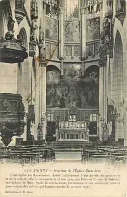 Joigny — Interior da Igreja de São João — Coleção J. D. Sens