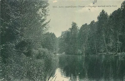 Arcy-sur-Cure (Yonne) — Paisagem matinal na Cure — n°1013