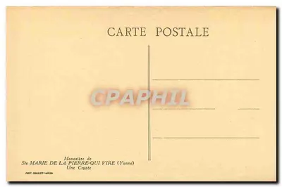 Mosteiro de Ste Marie de la Pierre-qui-Vire — Uma Cripta — Fot. Donnier-Wagon — Verso