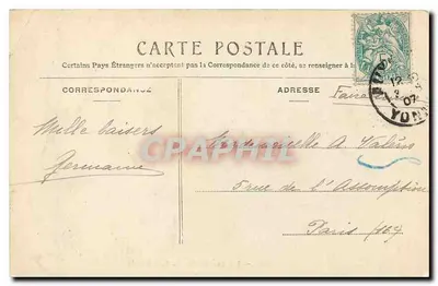 Auxerre — De poorten van de Kathedraal — Uitg. Ch. Montheret — Achterkant
