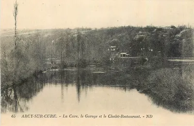 Arcy-sur-Cure — A Ribeira da Cure, o Garagem e o Chalet-Restaurante — ND