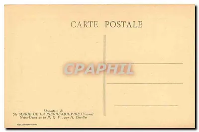Mosteiro de Santa Maria de la Pierre-qui-Vire — Nossa Senhora de la P. Q. V., por H. Charlier — Verso