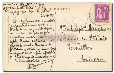Poigny (S.-et-O) — O Lago Novo — Union Phototypique Parisienne — Verso