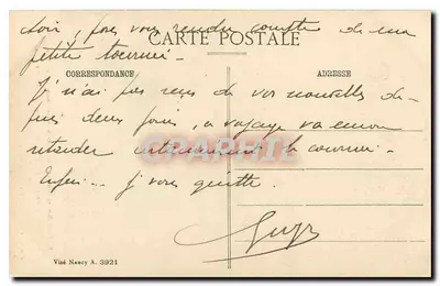 Reims — Zniszczona katedra przez Niemców, 19 września 1914 — Wielki portal — kolekcja G. Dubois — Rewers