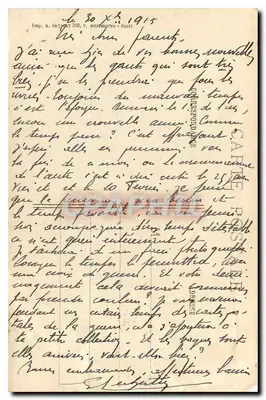 Canoa de 120 na região do Leste — A Guerra 1914-1915 — J. Courcier, 8, rue Simon-le-Franc, Paris — Verso