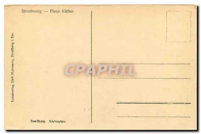 Strasburg — Plac Kléber — Kunstverlag Emil Hartmann, Strasburg — Rewers