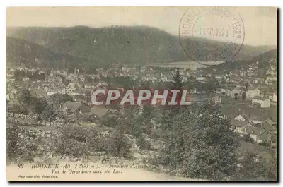 Hohneck (Alt 1366 m) — Vista de Gérardmer com seu lago — Hohneck, 1921