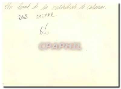 Catedral de Colmar — vista da torre — editor desconhecido, número de série ilegível — Verso