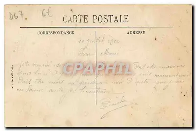 Altkirch — widok panoramiczny z kościołem — Vilsé Paris n° 2012 — Rewers
