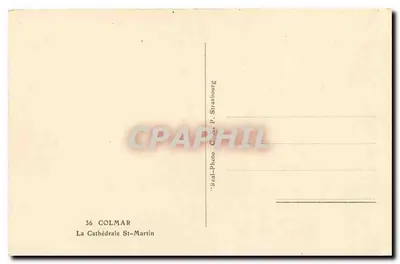 Katedra Świętego Martyna — Colmar — wydawca P. Strasbourg — Rewers