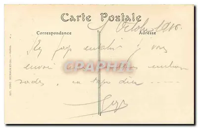Katedra w Reims — spalona przez Niemców, 19 września 1914 — Visé Paris N° 66 — Rewers