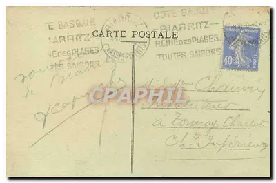 Biarritz - Castello Basco - Les Rochers — C.G., Parigi, n°605 — Verso