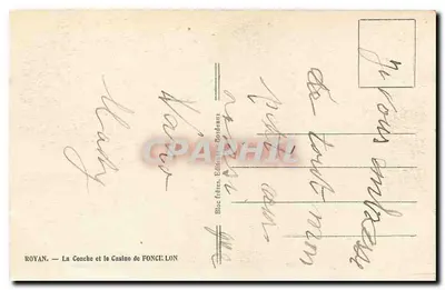 Royan — La Conche i Kasyno Foncillon — Wydawca: Bloc frères, Bordeaux — Rewers