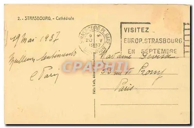 Strasbourg - Katedra — wydawca Félix Luib, nr 2 — Rewers