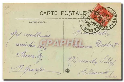 Biarritz - Basque Kustu, La Grande Plage, de twee Casinó — BR - 1202 — Achterkant