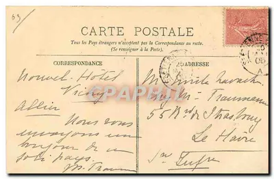 Vichy — Fachada del Casino — LL. — Reverso