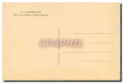 Bain-aux-Plantes — Velha Casa — Félix Lub, editor, Strasbourg — Verso