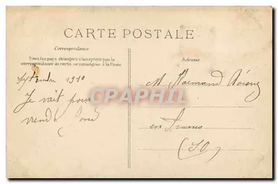 Palácio de Fontainebleau — Fachada do Palácio — Editor não identificado, n° 316 — Verso
