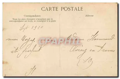 Palacio de Fontainebleau — Grotta de los Pinos — editor anónimo, n° 146 — Reverso