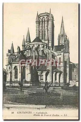 Coltances — Catedral. Abside da frente e Jardim — LL
