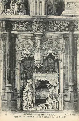 Bourg — Igreja de Brou. Figuras do Retábulo da Capela da Virgem — ND. Fot. n°15