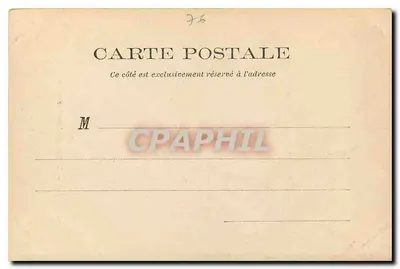 Dieppe — O Farol em um dia de tempestade — Ed. M. n°77 — Verso