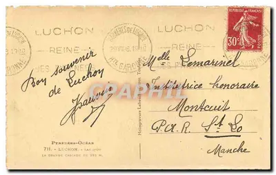 Wielka Kaskada w Luchon — Hélios 15 — wydawca Hélios — Rewers