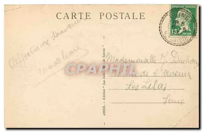 Duingt — Castelo, Dentes de Lanfon e a Tournette — ABEM, Edição 'As Alegrias da Saboia' — Verso