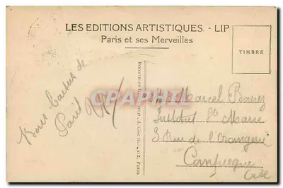 Paryż - Arc de Triomphe (który zawiera grob Nieznanego Żołnierza) i Place de l'Étoile — Les Éditions Artistiques - LIP — Rewers