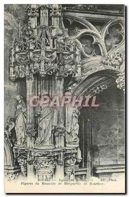 Bourges — Igreja de Rhuo. Figuras do Mausoléu de Bourbon. ND. Fot. Rhuo.