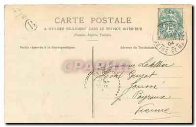Floresta de Fontainebleau — Mare-aux-Fées — editor Mercier-Bouvoyage, n°59 — Verso