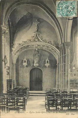 Corbeil — Igreja de São Espírito, Porta da Sacristia — ND Phot, n° 476