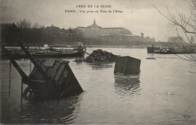 Cheia do Sena — Vista tirada no Ponte do Alma — ELD
