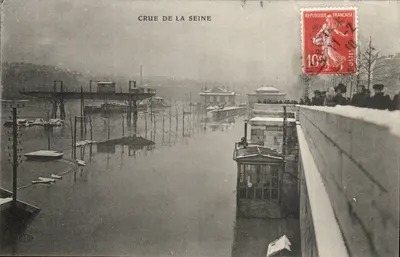 Cheia do rio Sena — Paris — Editor C.P.D.