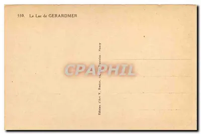 Jezioro GÉRARDMER — widok panoramiczny — wydawnictwo V. Reeder, Nancy, nr 559 — Rewers