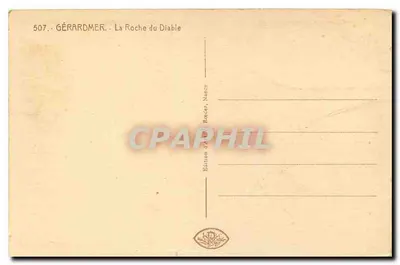 Gérardmer — La Roche du Diable — Édition Roccier, Nancy, n°507 — Rewers