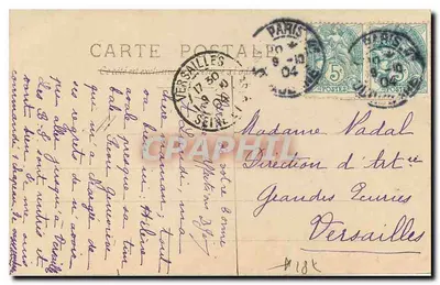 Versailles — Pequena área dos Suíços e Orangerie — SIPA, série n°19 — Verso