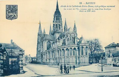 Bayeux — Abside da Catedral Notre-Dame, estilo gótico normando — editor G. Artaud, Nantes