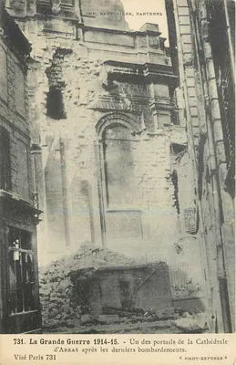 Arras — Catedral após os últimos bombardeios — IMP. BAUDINIÈRE, NANTERRE n°731