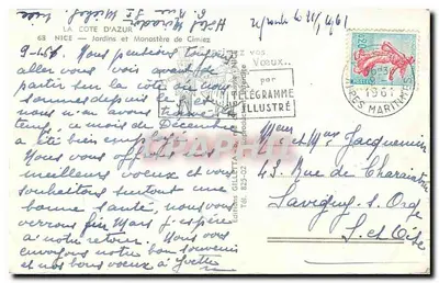 Klasztor Cimiez — Ogród — Éditions Gullotta, n° 823-02 — Rewers